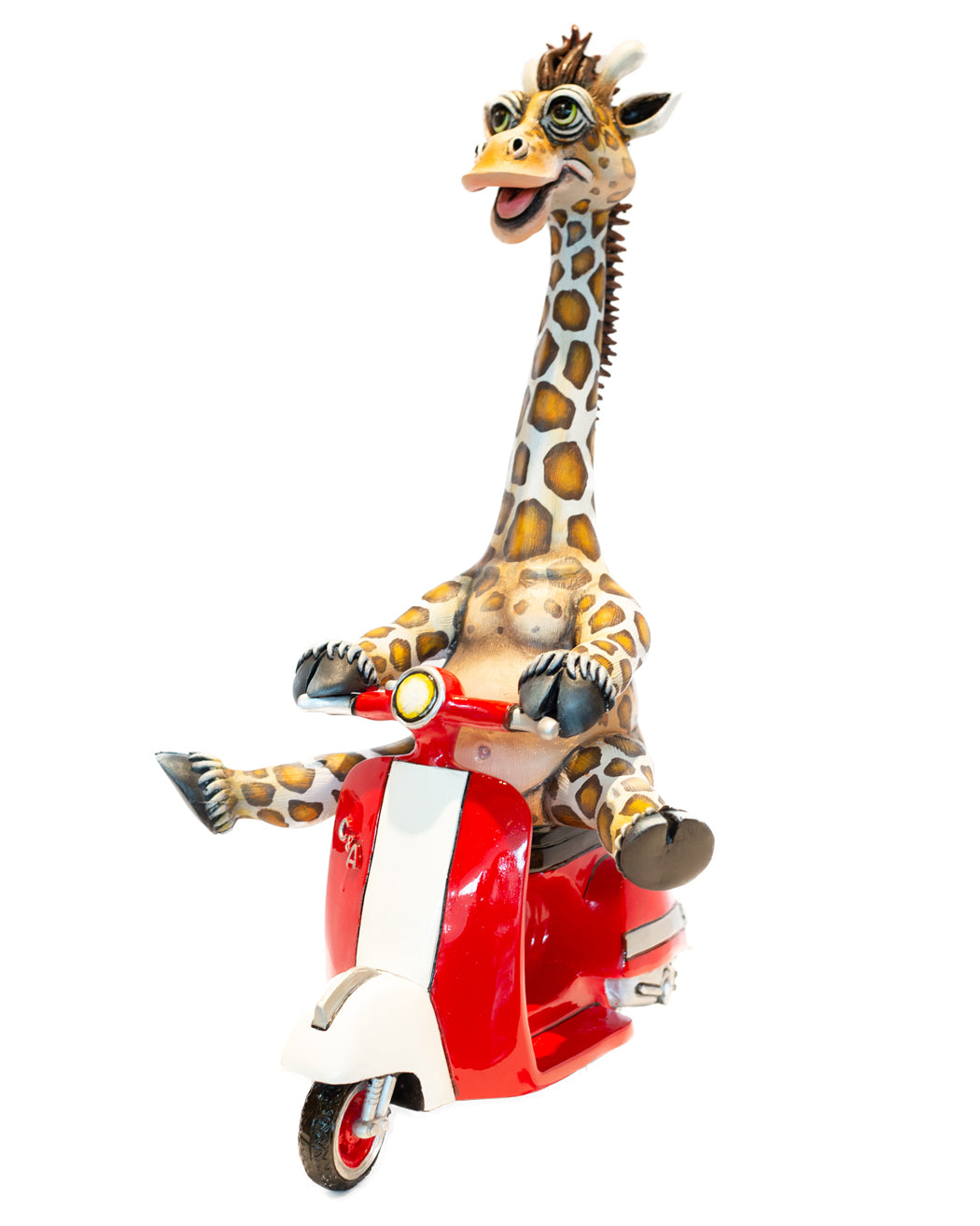 Giraffe on Vespa